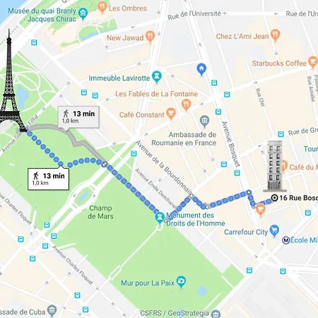 Apartment Duplex And Private Patio At Eiffel Tower